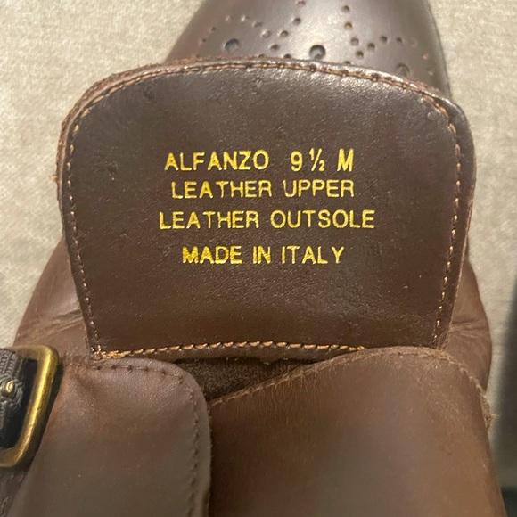 Bruno Magli Italian Made Brown Monk Strap Shoes 100% Leather - Picture 2 of 8